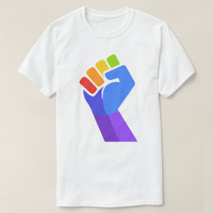 T-SHIRT DE DROITS CIVIQUES DE GAY PRIDE DE POING