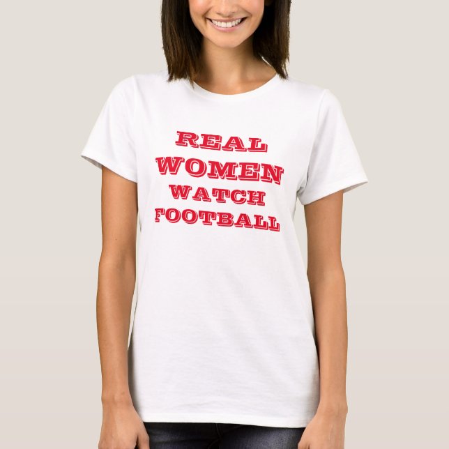 T-shirt de "du football de montre vraies femmes" (Devant)