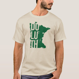 T-shirt de Duluth Minnesota avec la carte