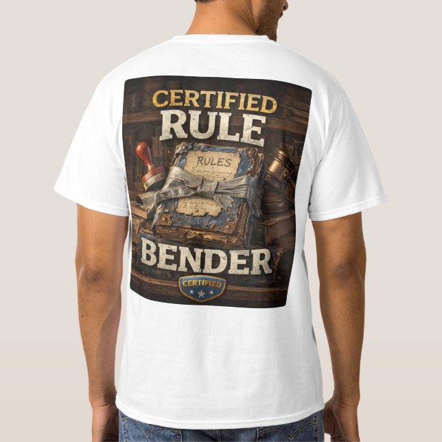 T-shirt de faiseur de règles certifié (Dos)