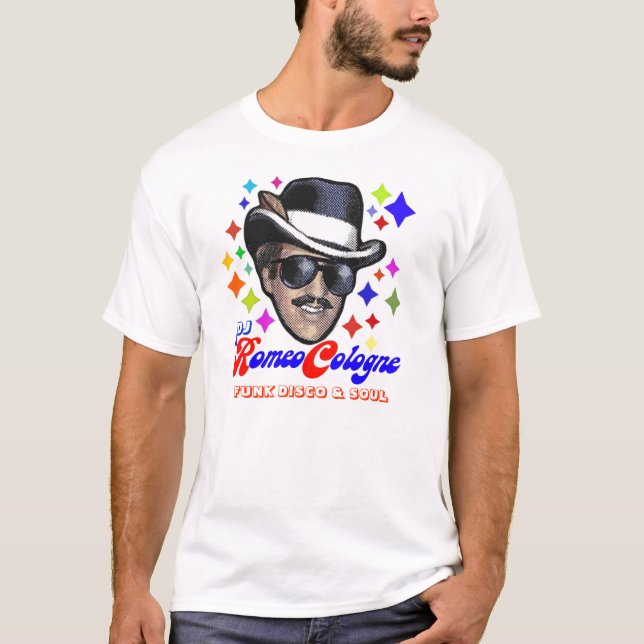 T-shirt de fan du DJ Romeo Cologne (grande tête) (Devant)