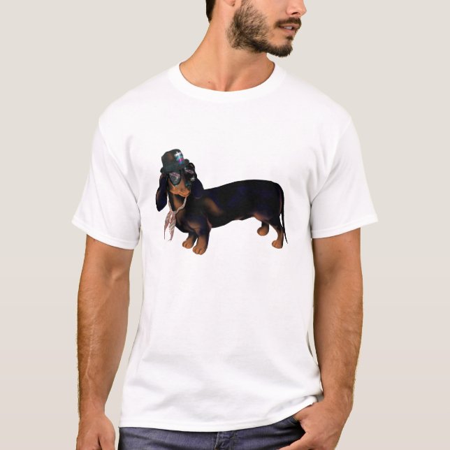 T-shirt de fantaisie de teckel (Devant)