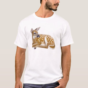 T-shirt de faon de cerfs communs coupé la queue