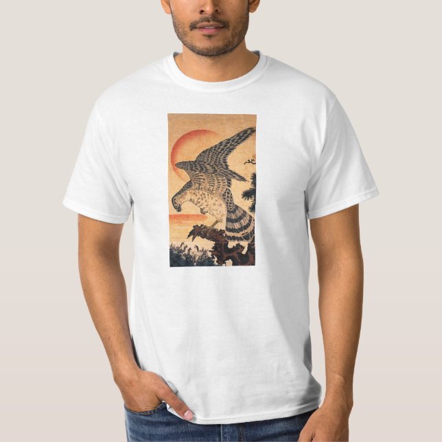 T-shirt de faucon de Kuniyoshi (Devant)
