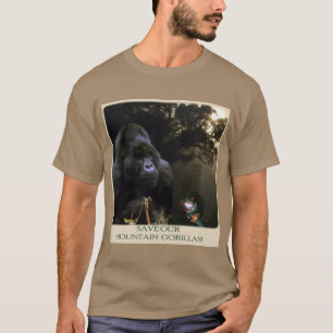 T-shirt de faune "sauvez nos gorilles de montagne"
