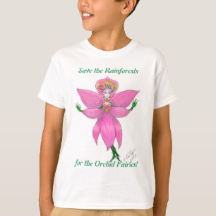 T-shirt de fée d'orchidée de forêt tropicale
