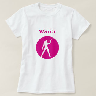 T-Shirt de femme guerrière rose pour le cancer du