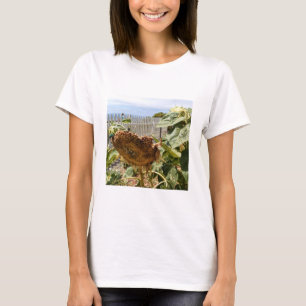 T-shirt de femmes avec la photo du tournesol