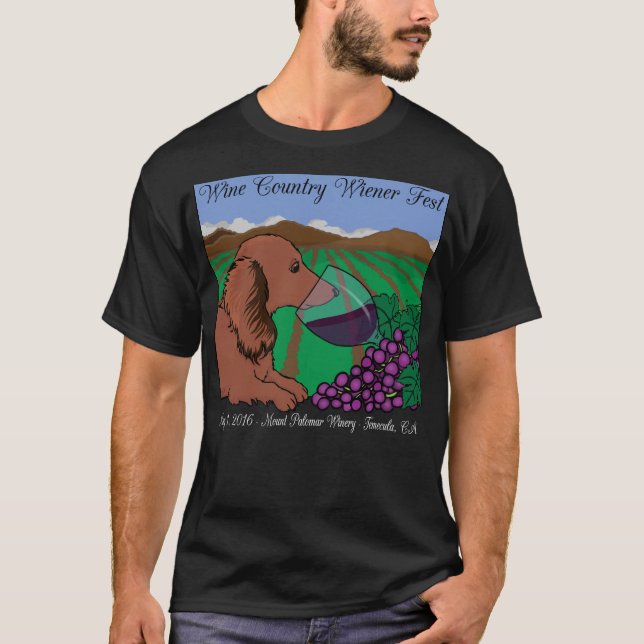 T-shirt de Fest de saucisse de pays de vin 2016 (Devant)