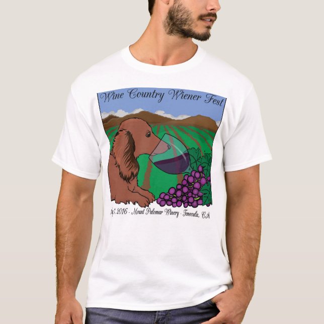 T-shirt de Fest de saucisse de pays de vin 2016 (Devant)