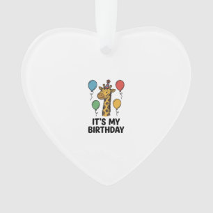 T-shirt de fête d'anniversaire de girafe mignon De