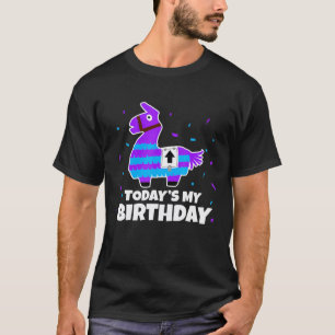 T-shirt de fête d'anniversaire mignon lama
