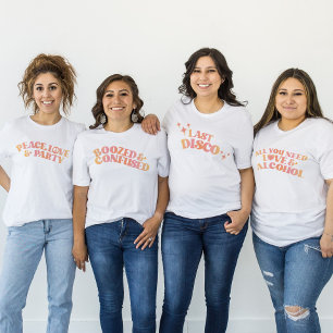 T-shirt de fête de bachelorette disco dernier rétr