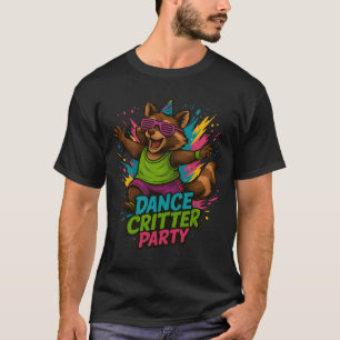 T-shirt de fête de danse de raton laveur drôle et 