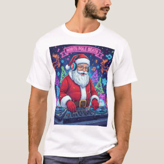 T-Shirt de fête de Noël DJ Santa Claus