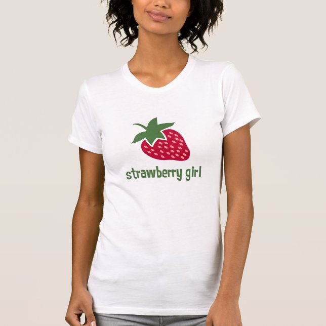 T-shirt de fille de fraise (Devant)