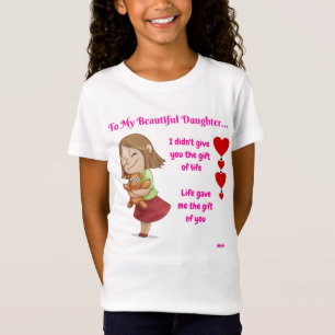 T-shirt de fille de mère avec la citation de fill