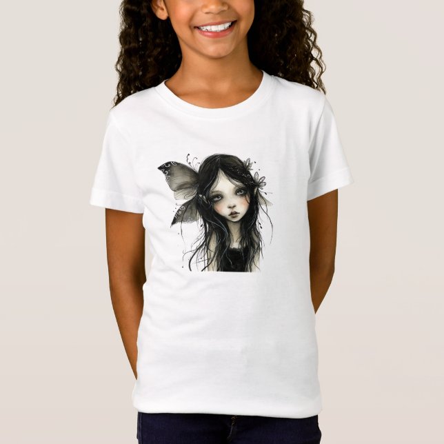 T-shirt de fille de rêve fée gothique (Devant)