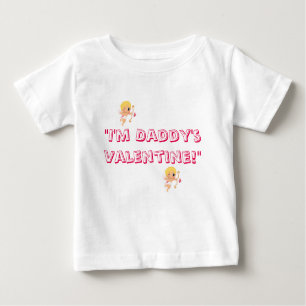 T-shirt de fille de Valentine du papa de