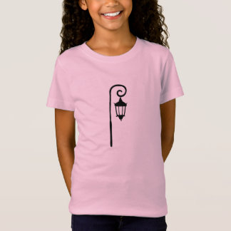 T-shirt de filles, conception de lampadaire de