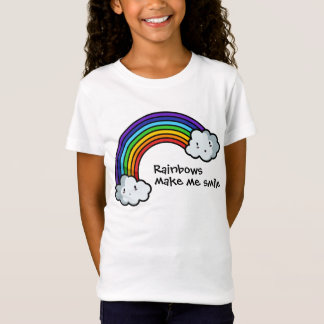 T-shirt de filles d'arc-en-ciel
