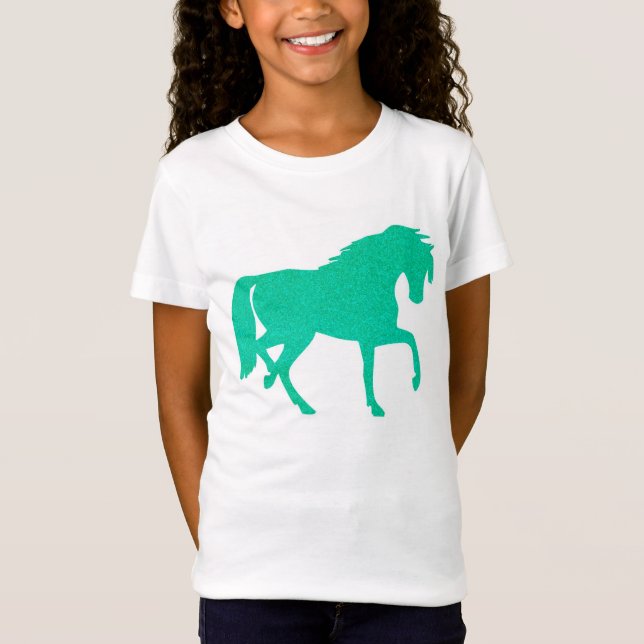 T-shirt de filles de cheval de parties (Devant)