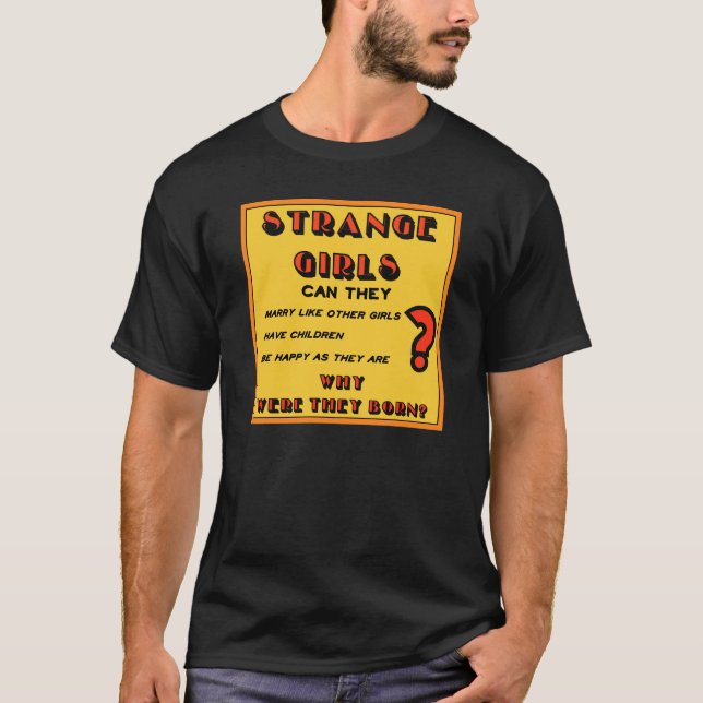 T-shirt "de filles étranges" (Devant)