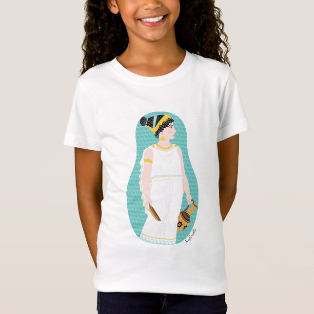 T-shirt de filles grecques antiques de Matryoshka (Devant)