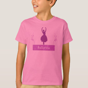 T-shirt de filles personnalisé par ballerine