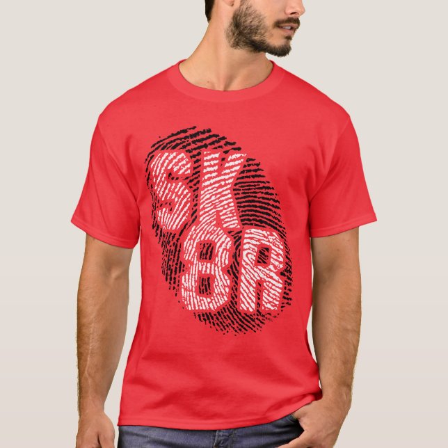 T-shirt de fingprint de sk8r (Devant)