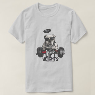 T-Shirt de Fitness Drôle de Musculation Bulldog Bê