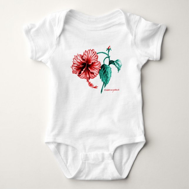 T-shirt de fleur de ketmie (Devant)