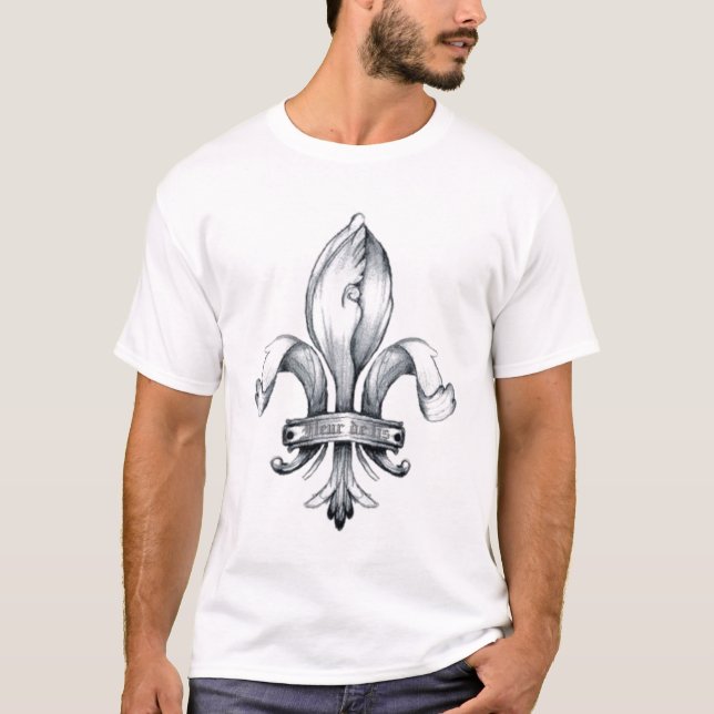 T-shirt de Fleur De Lis Tattoo - customisé (Devant)