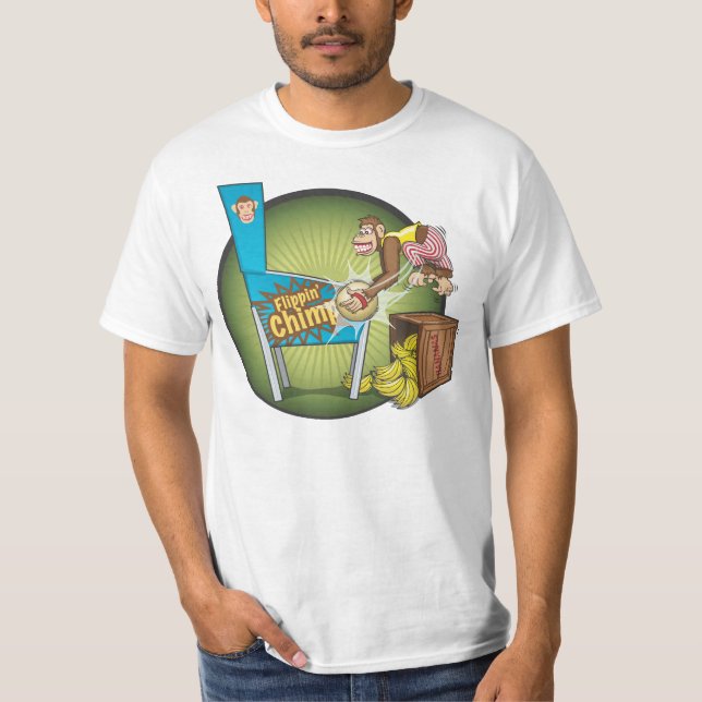 T-shirt de flipper de chimpanzé de Flippin (Devant)