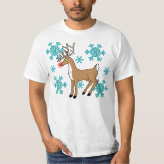 T-shirt de flocon de neige de Rudolph de Noël