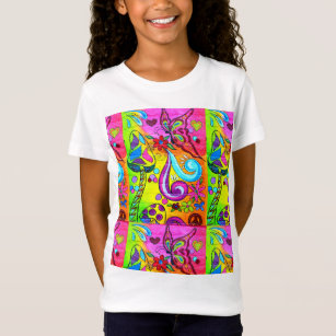 T-shirt de flower power de hippie-style des années