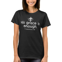 T-Shirt de foi chrétienne Sa Grâce est suffisante