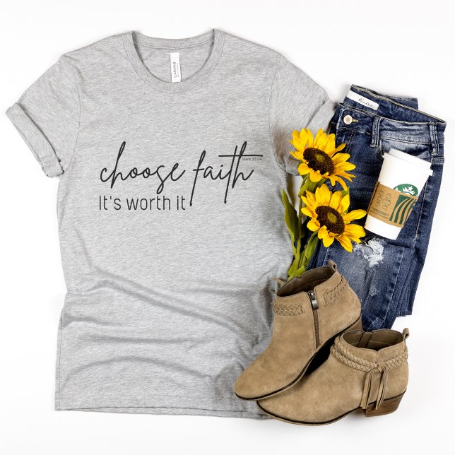 T-shirt de foi pour femmes - Choisissez la foi (Créateur téléchargé)