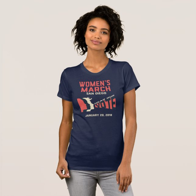 T-shirt de fonctionnaire de mars San Diego des (Devant entier)