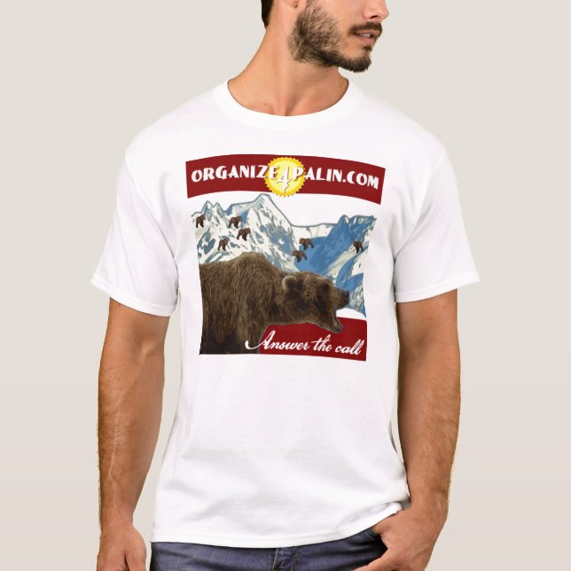 T-shirt de fonctionnaire d'Organize4Palin.com (Devant)