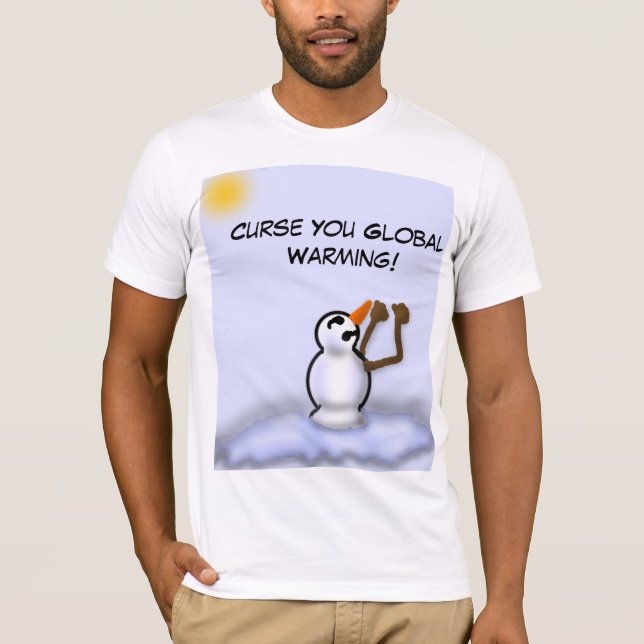 T-shirt de fonte de bonhomme de neige (Devant)