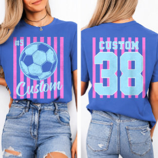 T-shirt de foot personnalisé pour maman avec nom e