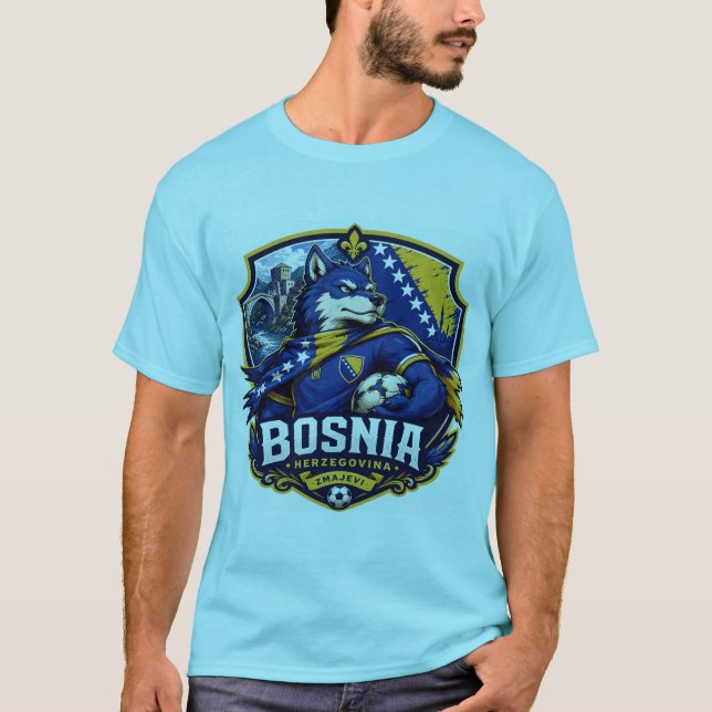 t-shirt de football bosnie (Devant)