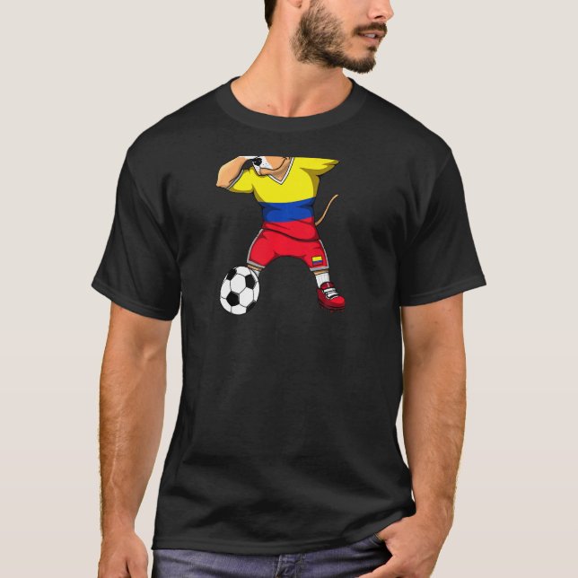 T-shirt de football de Colombie Pitbull Dabbing (Devant)