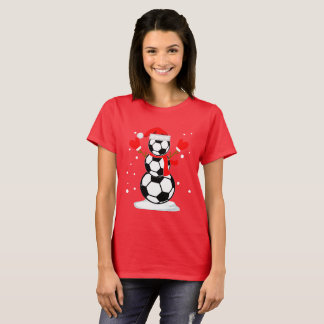 T-shirt de football de Snowman Funny Christmas Gif