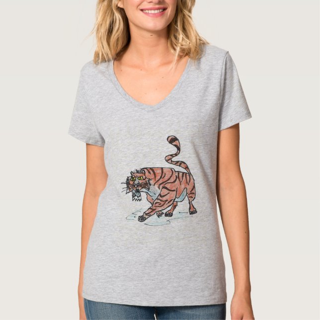 T-SHIRT DE FOOTBALL FÉMININ - TIGRE DE FIERCE (Devant)