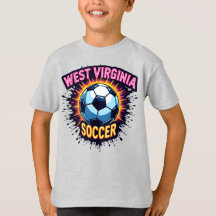 T-shirt de football pour enfants de Virginie-Occid