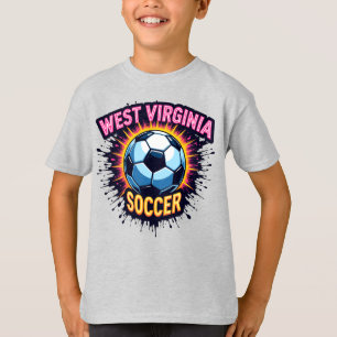T-shirt de football pour enfants de Virginie-Occid