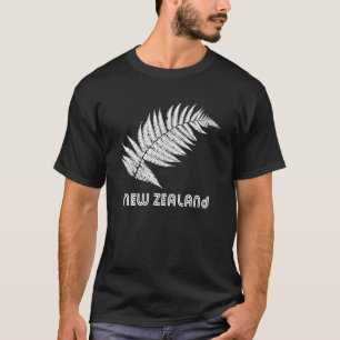 T-shirt de fougère argentée de la Nouvelle Zéla