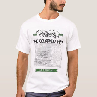 T-shirt de Fourteeners de Colorado 14ers - les